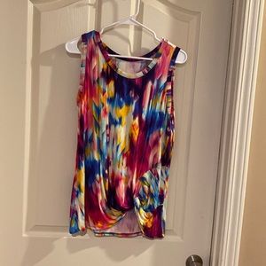 Multi color top 94% polyester 6% spandex medium